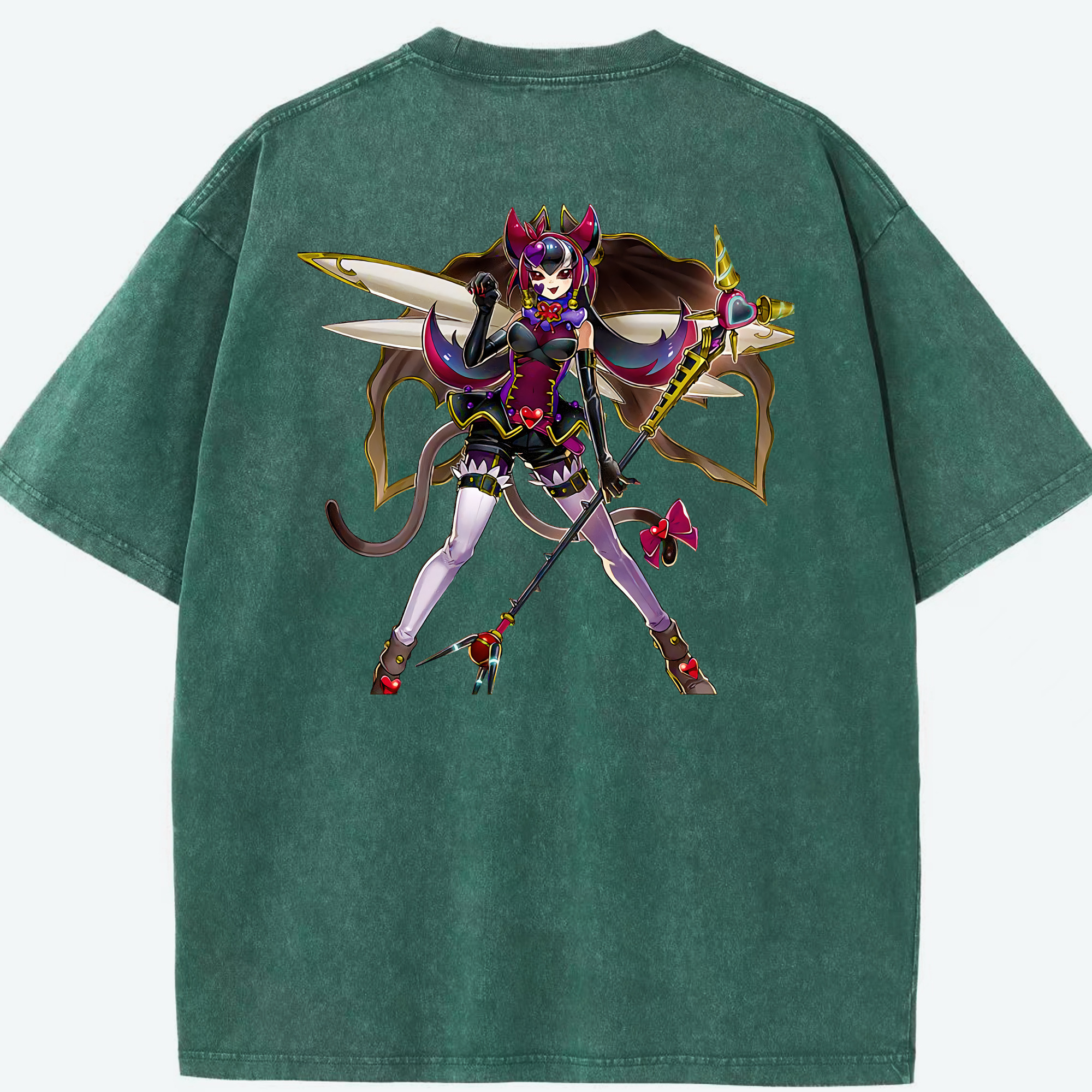 （画像用） 遊☆戯☆王 Yu-Gi-Oh! 綿100% ヴィンテージ風 半袖Tシャツ（背面プリント）